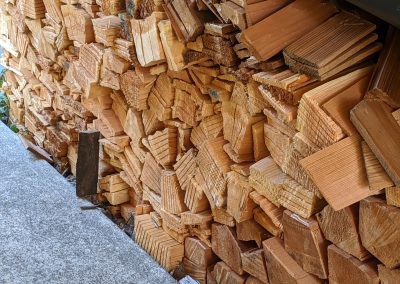 Dried wood blocks for Kindling For Kids fundraiser