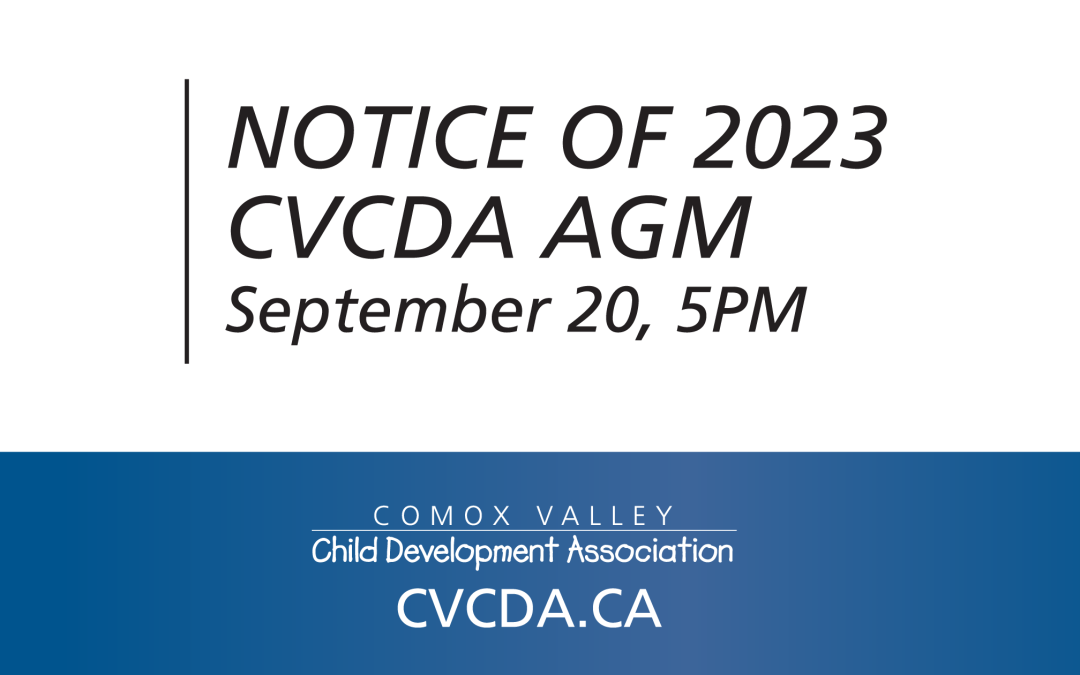 2023 CVCDA AGM Notice: September 20, 5pm